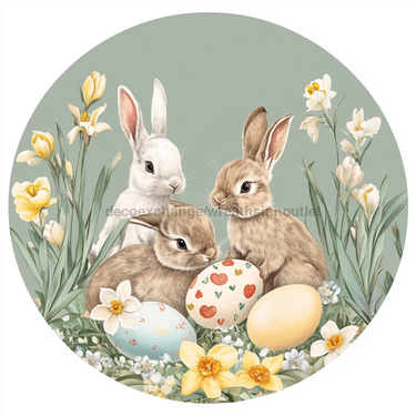 Easter Sign, Easter Florals,, DCO-12814, Sign For Wreath, 10